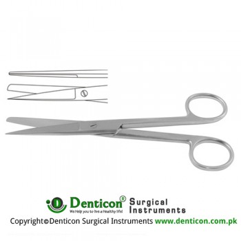 Operating Scissor Straight - Sharp/Blunt Stainless Steel, 12 cm - 4 3/4"
